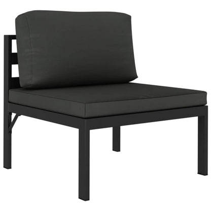 vidaXL Salon de jardin 4 pcs avec coussins aluminium anthracite