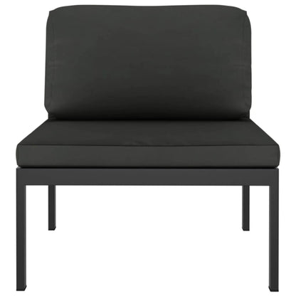 vidaXL Salon de jardin 4 pcs avec coussins aluminium anthracite