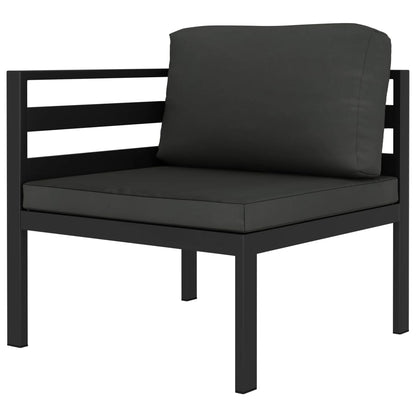 vidaXL Salon de jardin 4 pcs avec coussins aluminium anthracite