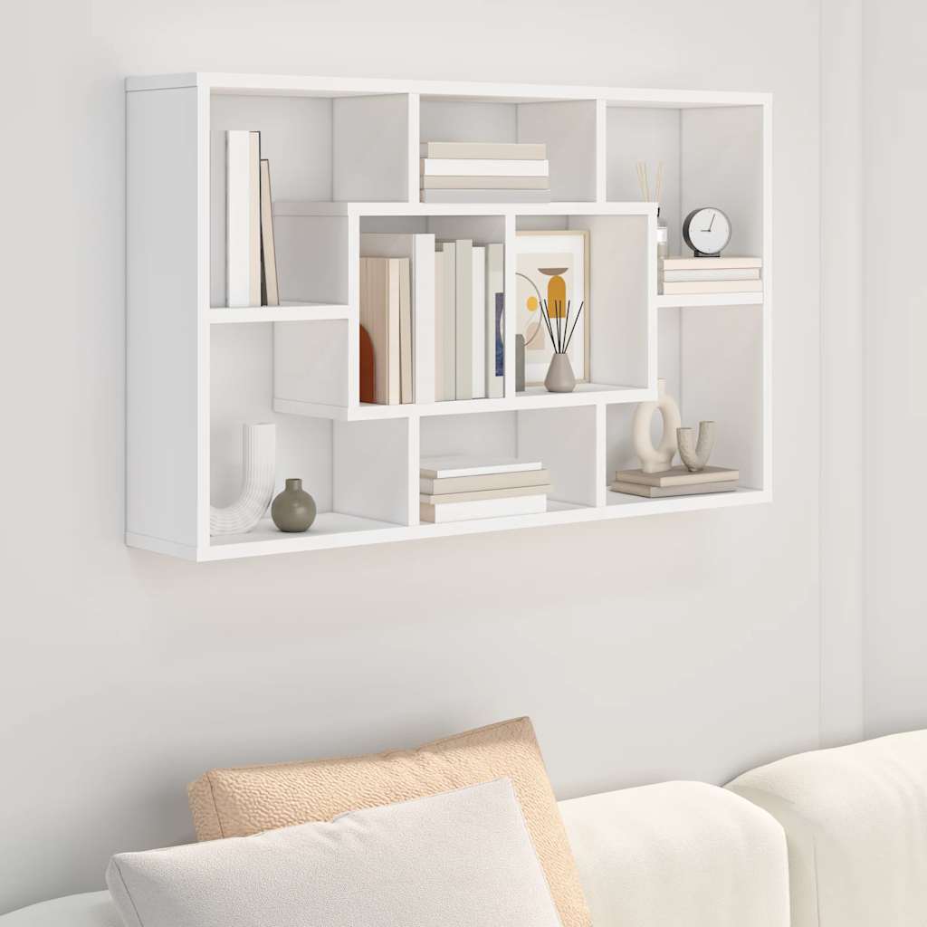 vidaXL Étagère murale Blanc 85x16x52,5 cm Bois d'ingénierie
