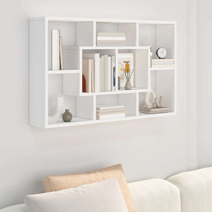 vidaXL Étagère murale Blanc 85x16x52,5 cm Bois d'ingénierie