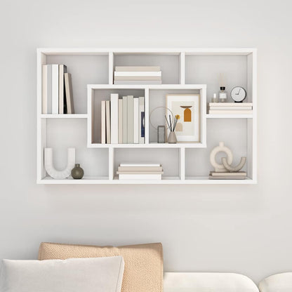 vidaXL Étagère murale Blanc 85x16x52,5 cm Bois d'ingénierie