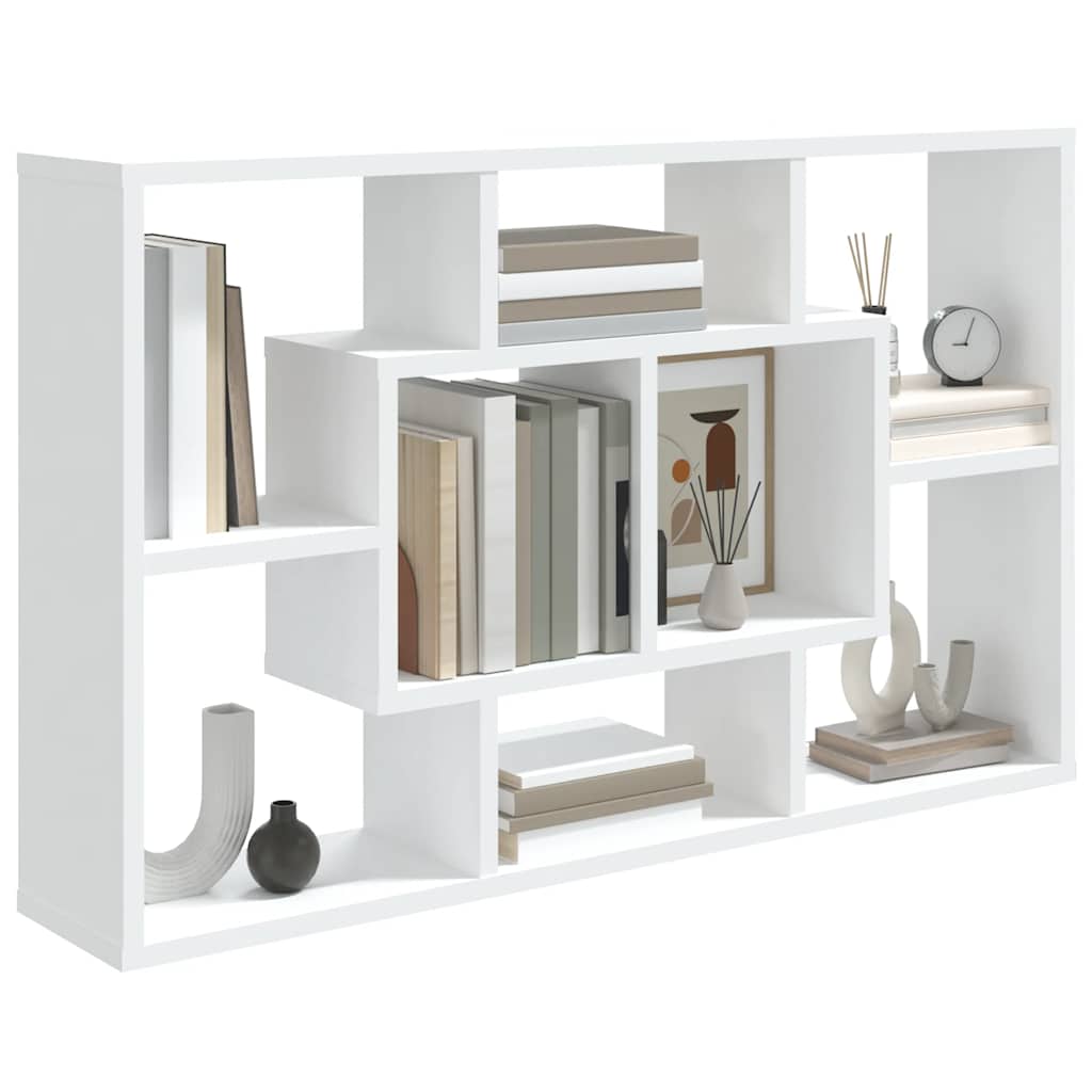 vidaXL Étagère murale Blanc 85x16x52,5 cm Bois d'ingénierie