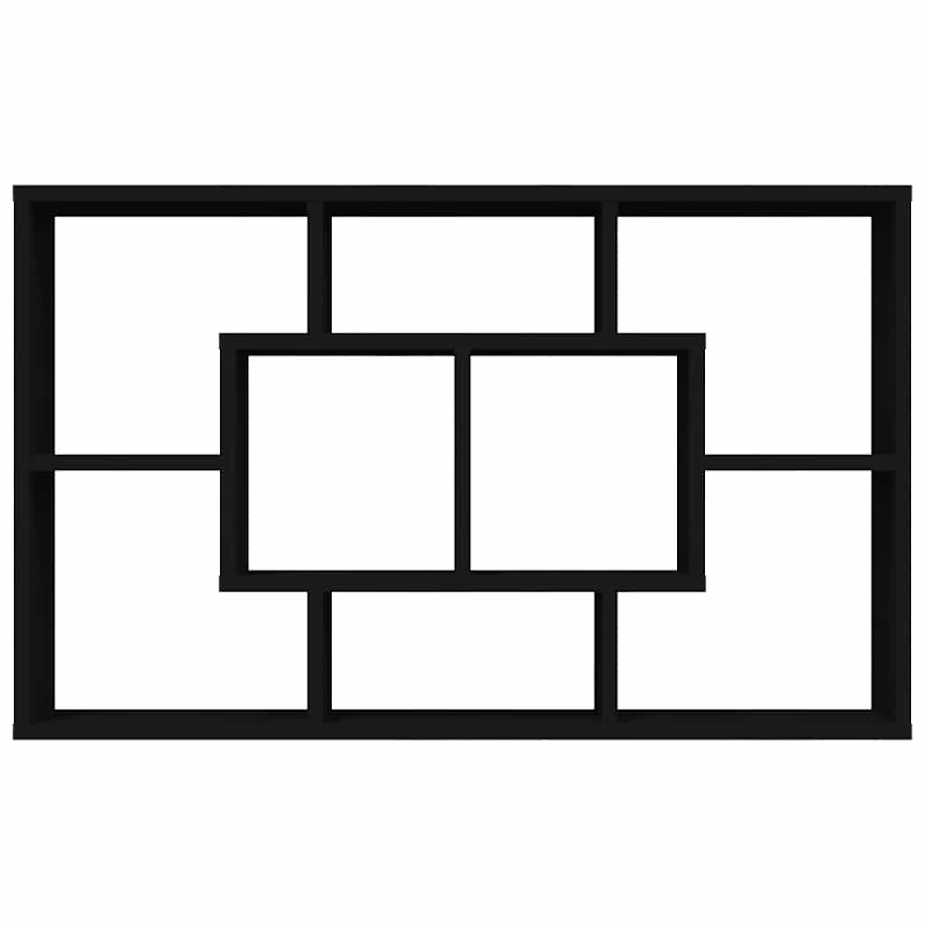 vidaXL Wandregal Schwarz 85x16x52,5 cm Holzwerkstoff