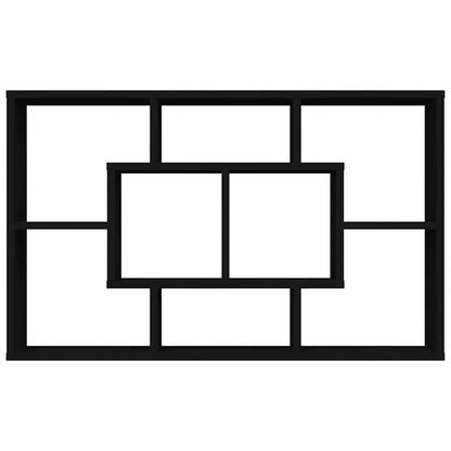 vidaXL Wandregal Schwarz 85x16x52,5 cm Holzwerkstoff