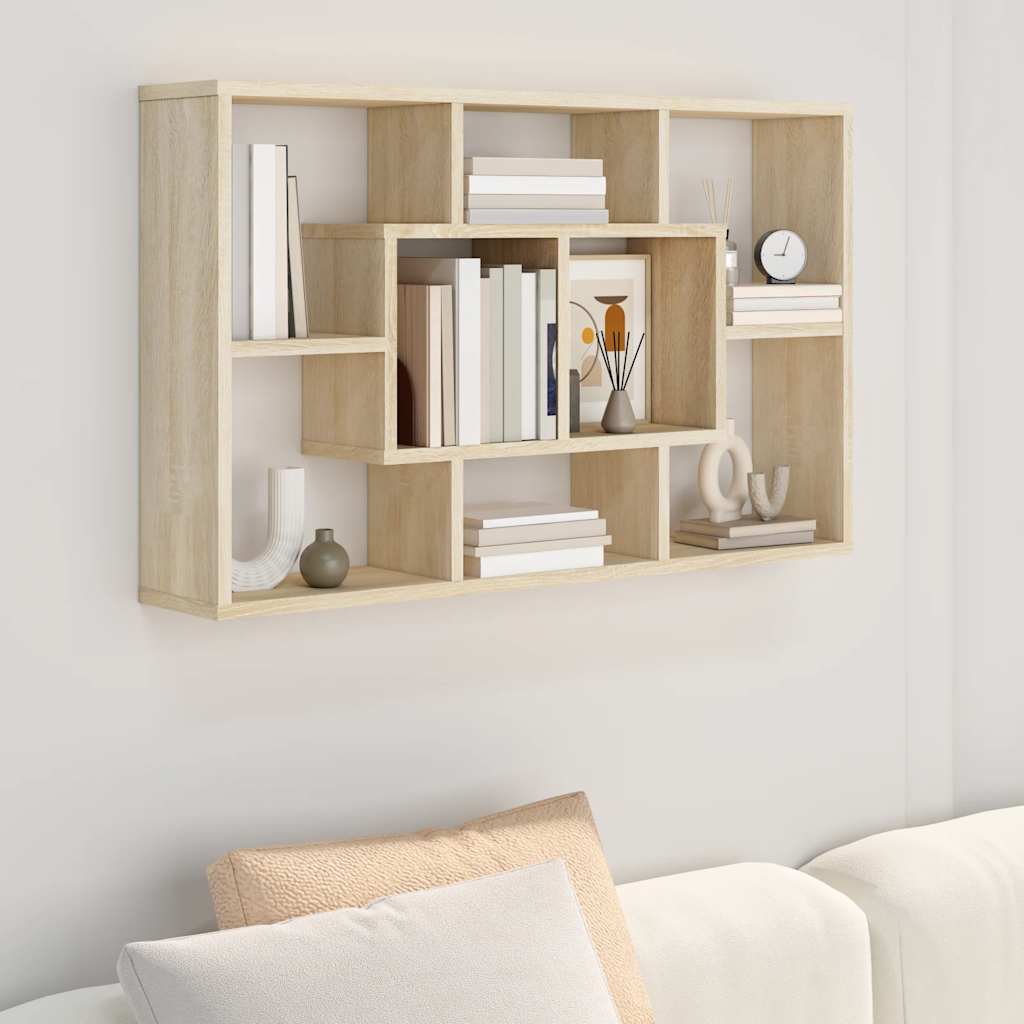 vidaXL Étagère murale chêne sonoma 85x16x52,5 cm bois d'ingénierie
