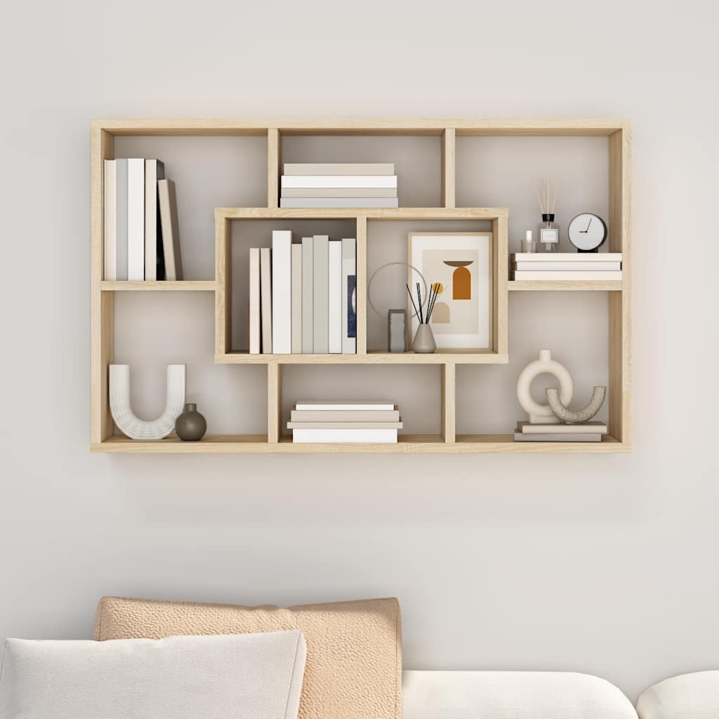 vidaXL Étagère murale chêne sonoma 85x16x52,5 cm bois d'ingénierie
