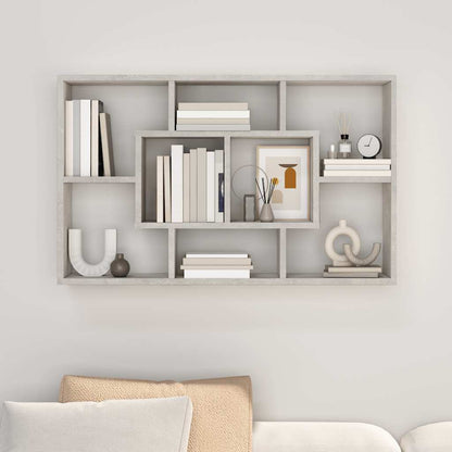 vidaXL Étagère murale gris béton 85x16x52,5 cm Aggloméré