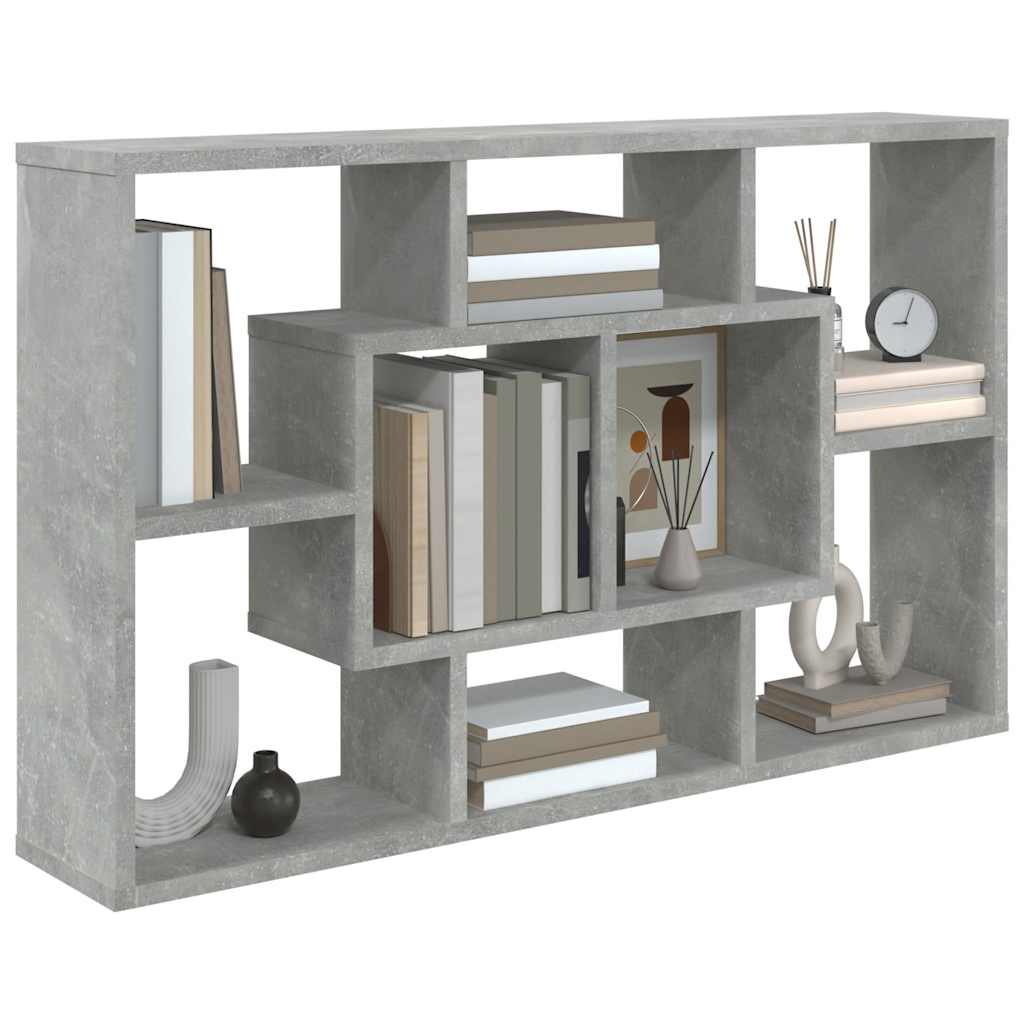 vidaXL Étagère murale gris béton 85x16x52,5 cm Aggloméré