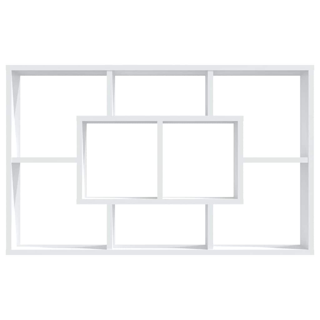vidaXL Wandregal Hochglanz-Weiß 85x16x52,5 cm Holzwerkstoff
