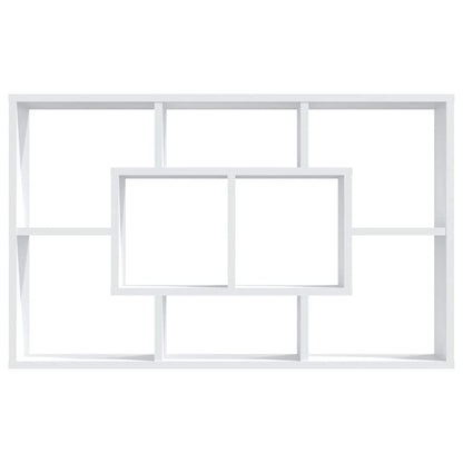 vidaXL Wandregal Hochglanz-Weiß 85x16x52,5 cm Holzwerkstoff