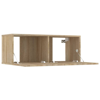 vidaXL Meubles TV 2 pcs Chêne Sonoma 80x30x30 cm Bois d'ingénierie