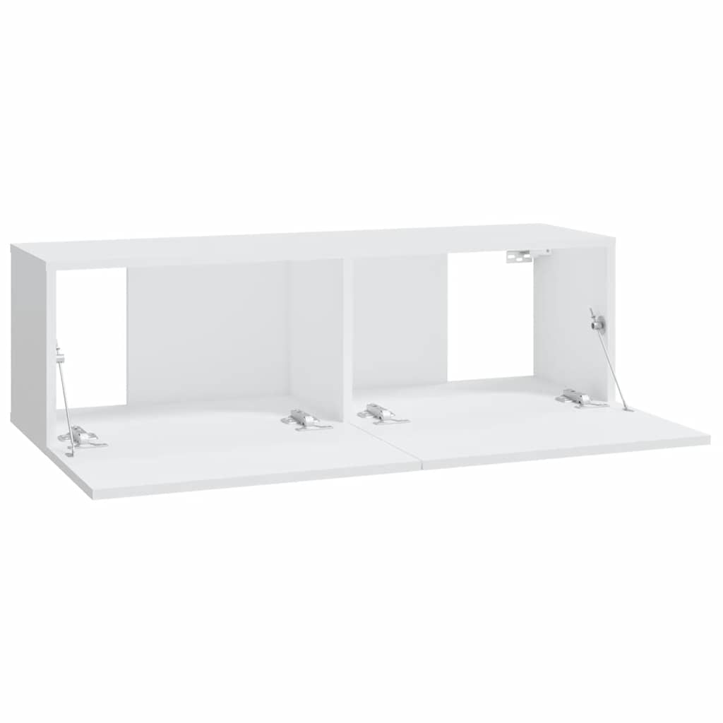 vidaXL Meubles TV muraux 2 pcs Blanc 100x30x30 cm Aggloméré