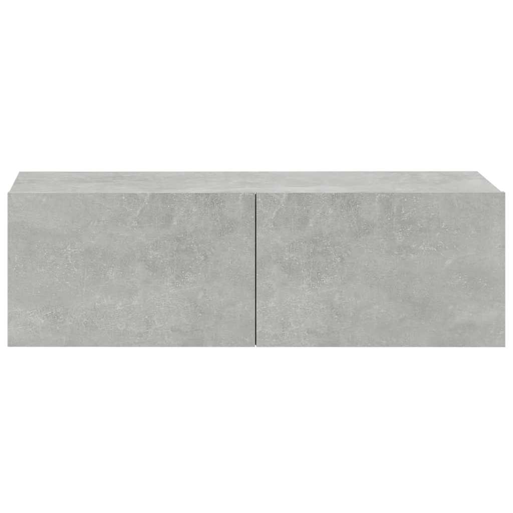 vidaXL Meubles TV muraux 2 pcs Gris béton 100x30x30 cm Bois d'ingénierie