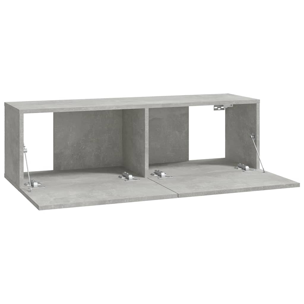 vidaXL Meubles TV muraux 2 pcs Gris béton 100x30x30 cm Bois d'ingénierie
