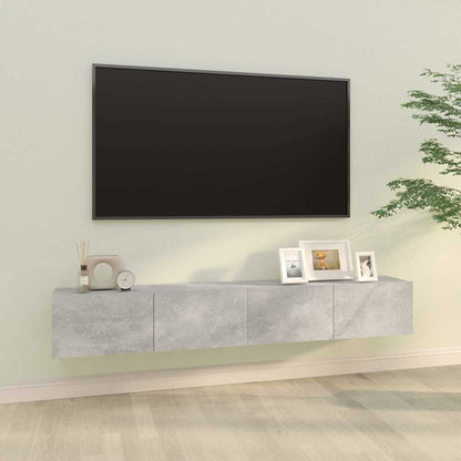 vidaXL Meubles TV muraux 2 pcs Gris béton 100x30x30 cm Bois d'ingénierie