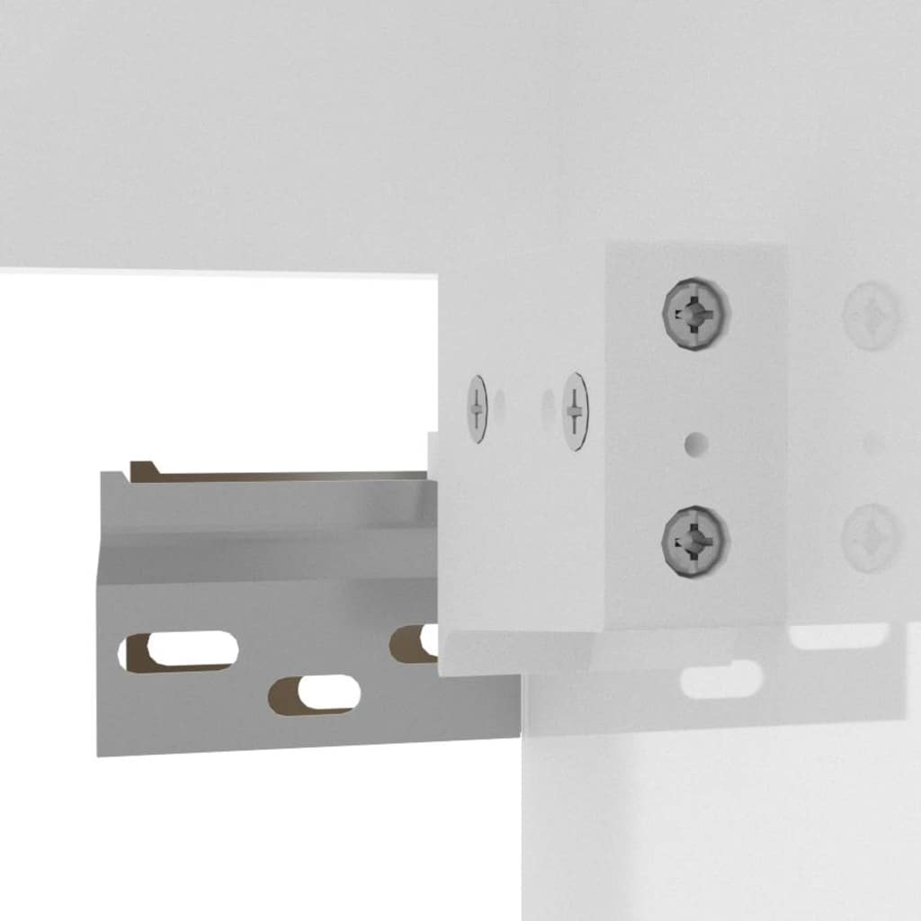 vidaXL Badschrank mit Spiegel Hochglanz-Weiß Holzwerkstoff