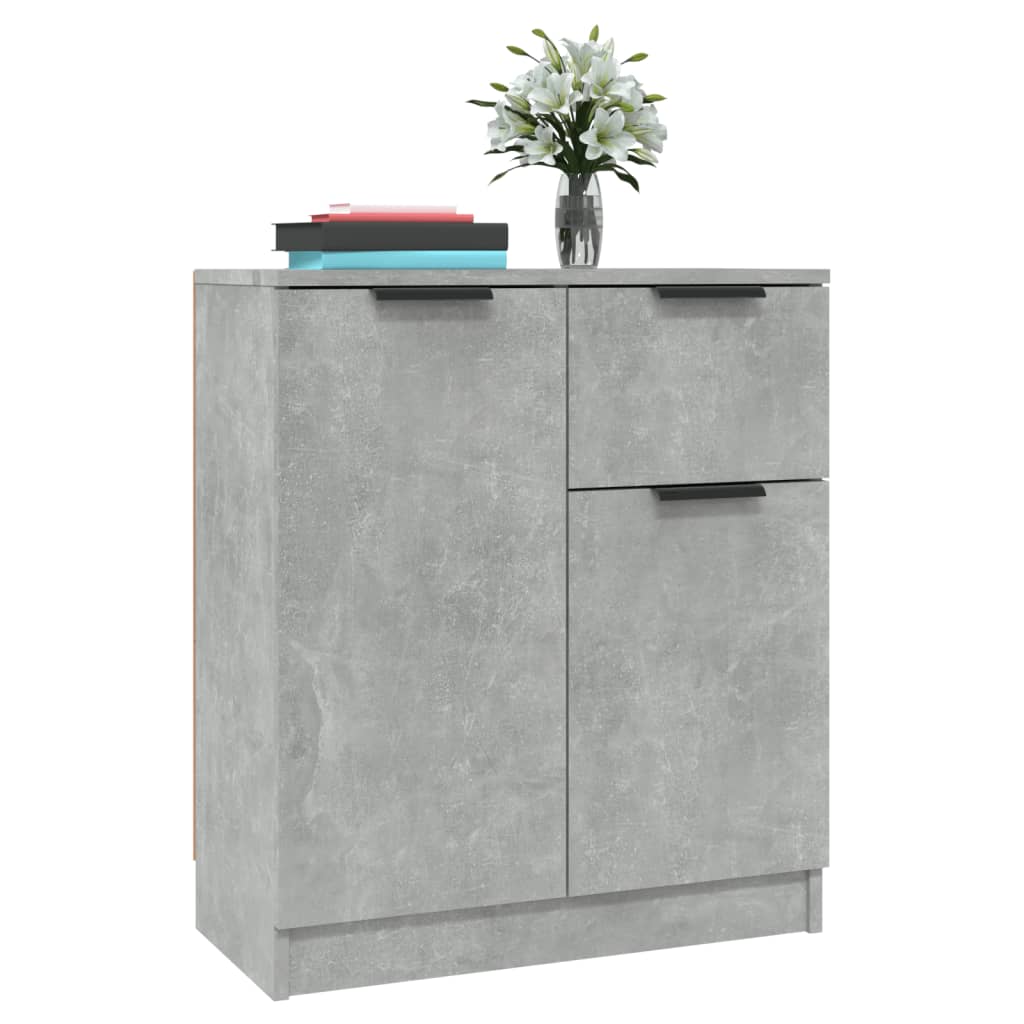 vidaXL Buffet bas Gris béton 60x30x70 cm Bois d'ingénierie