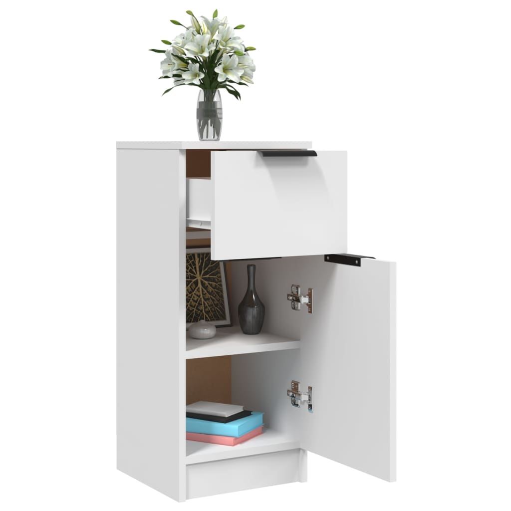 vidaXL Buffet blanc 30x30x70 cm Bois d'ingénierie