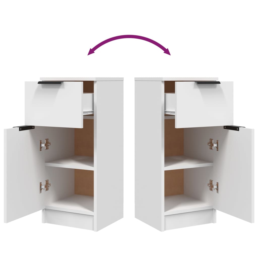vidaXL Buffet blanc 30x30x70 cm Bois d'ingénierie