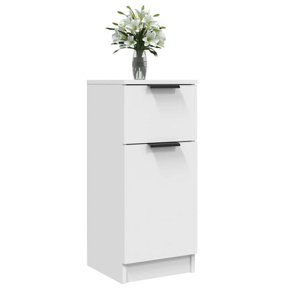 vidaXL Buffets 2 pcs Blanc 30x30x70 cm Bois d'ingénierie