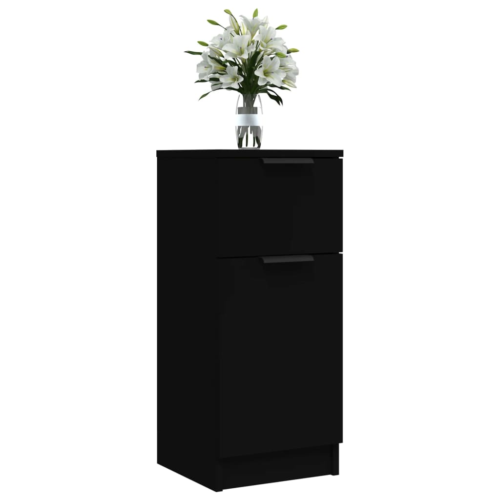 vidaXL Buffet Noir 30x30x70 cm Bois d'ingénierie