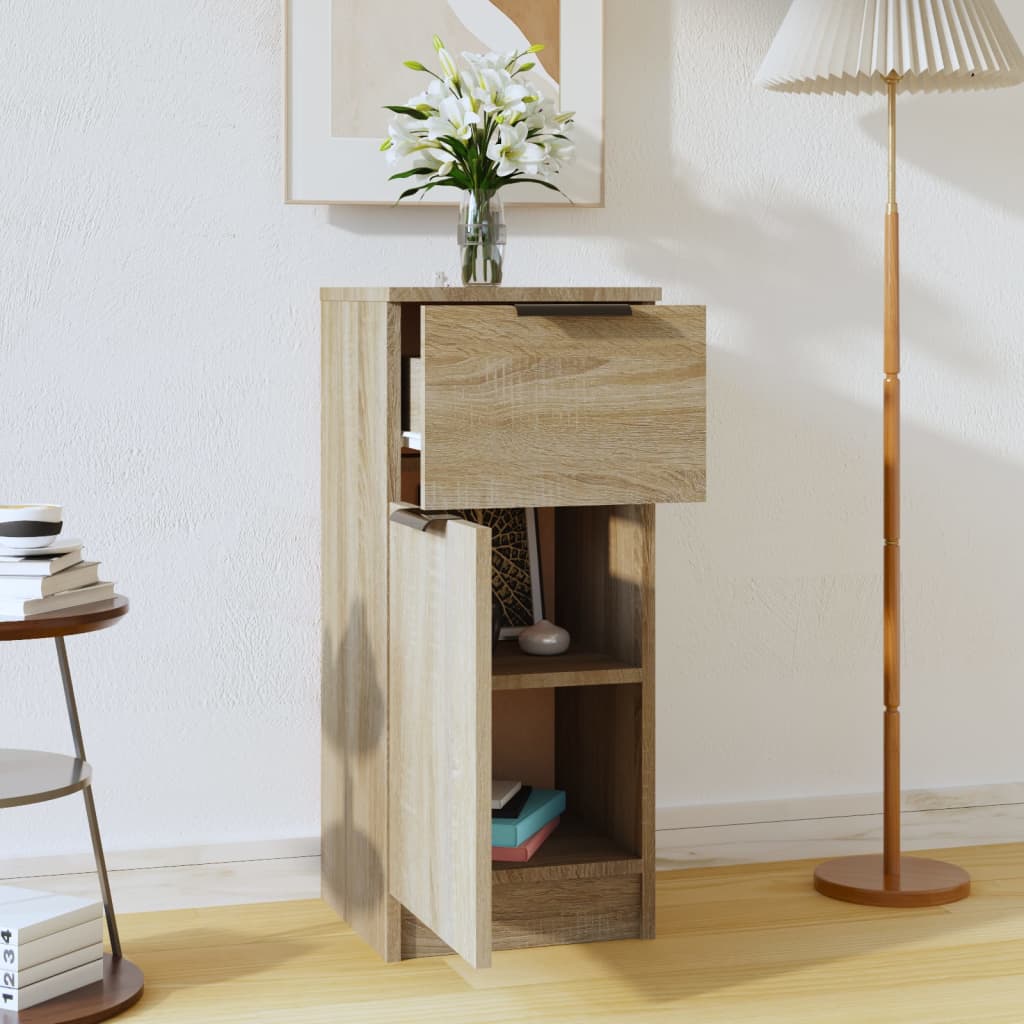 vidaXL Buffet chêne Sonoma 30x30x70 cm bois d'ingénierie