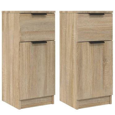 vidaXL Enfilades 2 pcs Chêne sonoma 30x30x70 cm Bois d'ingénierie