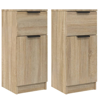 vidaXL Enfilades 2 pcs Chêne sonoma 30x30x70 cm Bois d'ingénierie
