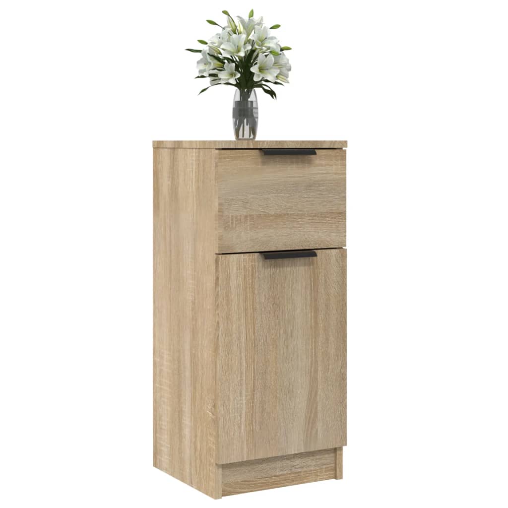 vidaXL Enfilades 2 pcs Chêne sonoma 30x30x70 cm Bois d'ingénierie