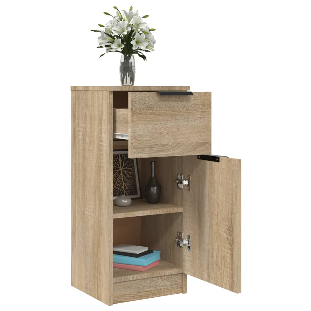vidaXL Enfilades 2 pcs Chêne sonoma 30x30x70 cm Bois d'ingénierie