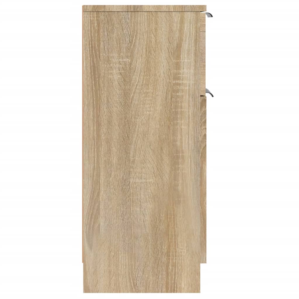 vidaXL Enfilades 2 pcs Chêne sonoma 30x30x70 cm Bois d'ingénierie