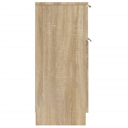 vidaXL Enfilades 2 pcs Chêne sonoma 30x30x70 cm Bois d'ingénierie