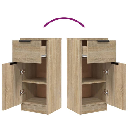 vidaXL Enfilades 2 pcs Chêne sonoma 30x30x70 cm Bois d'ingénierie