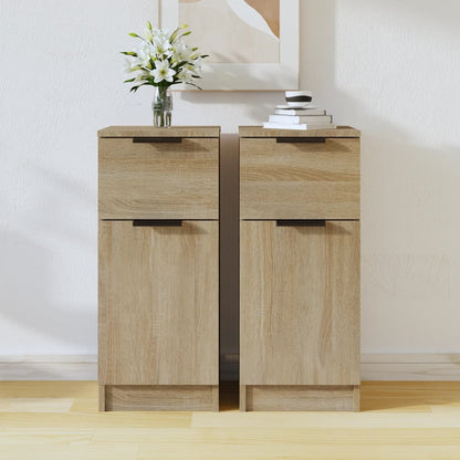 vidaXL Enfilades 2 pcs Chêne sonoma 30x30x70 cm Bois d'ingénierie