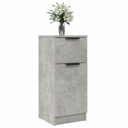 vidaXL Buffets 2 pcs Gris béton 30x30x70 cm Bois d'ingénierie