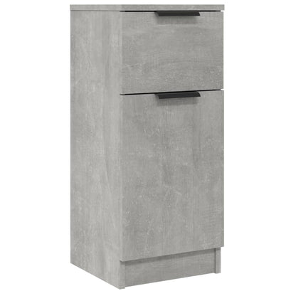 vidaXL Buffets 2 pcs Gris béton 30x30x70 cm Bois d'ingénierie