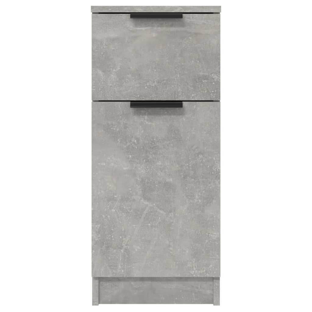vidaXL Buffets 2 pcs Gris béton 30x30x70 cm Bois d'ingénierie