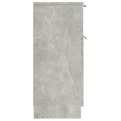 vidaXL Buffets 2 pcs Gris béton 30x30x70 cm Bois d'ingénierie