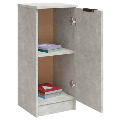 vidaXL Buffet Bas Gris Ciment 30x30x70 cm Bois d'ingénierie