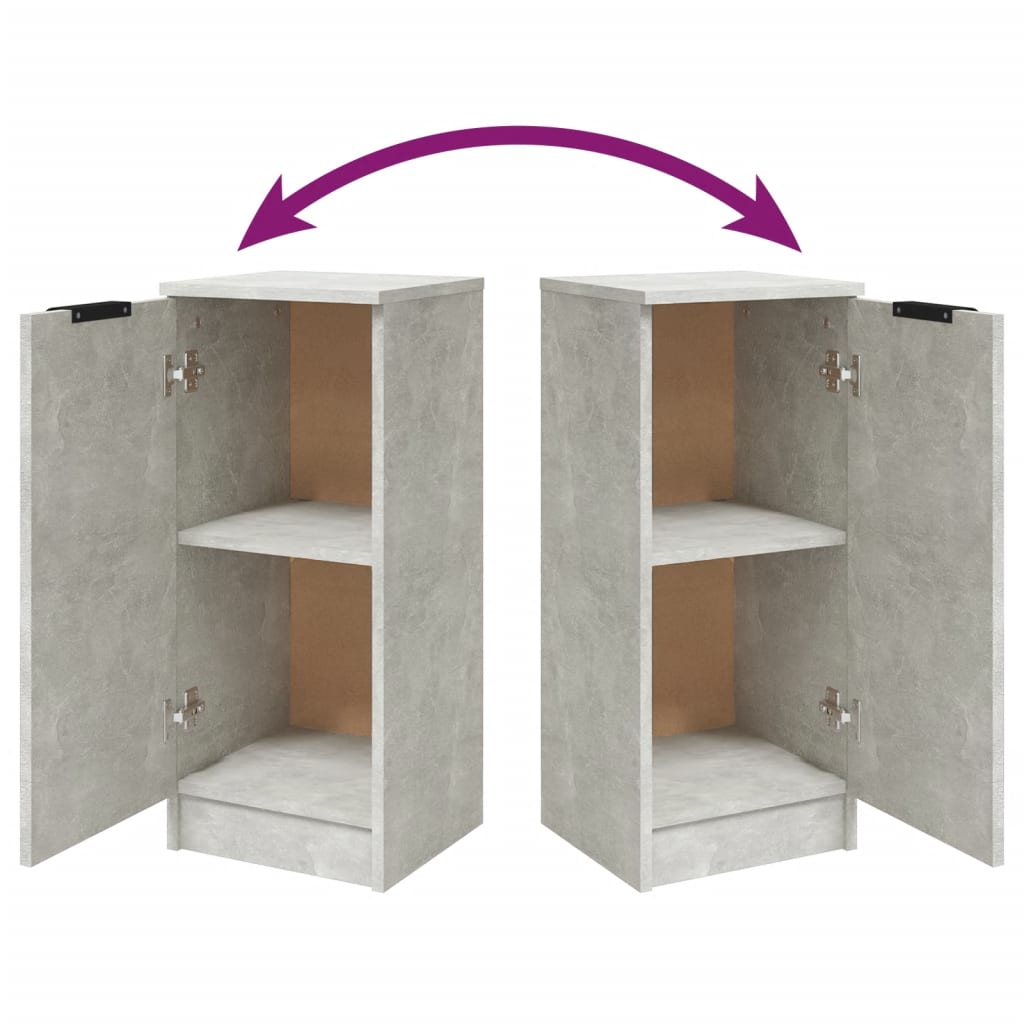 vidaXL Buffet Bas Gris Ciment 30x30x70 cm Bois d'ingénierie