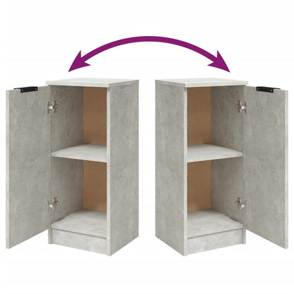 vidaXL Buffet Bas Gris Ciment 30x30x70 cm Bois d'ingénierie