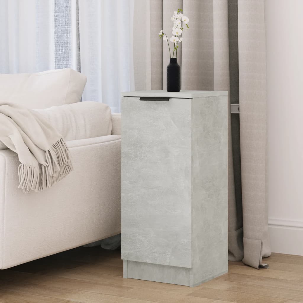 vidaXL Buffet Bas Gris Ciment 30x30x70 cm Bois d'ingénierie