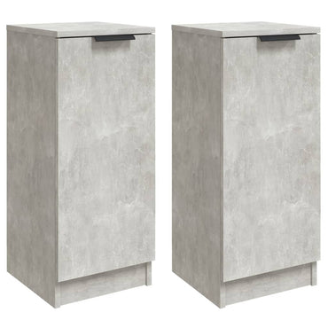 vidaXL Buffets 2 pcs Gris béton 30x30x70 cm Bois d'ingénierie