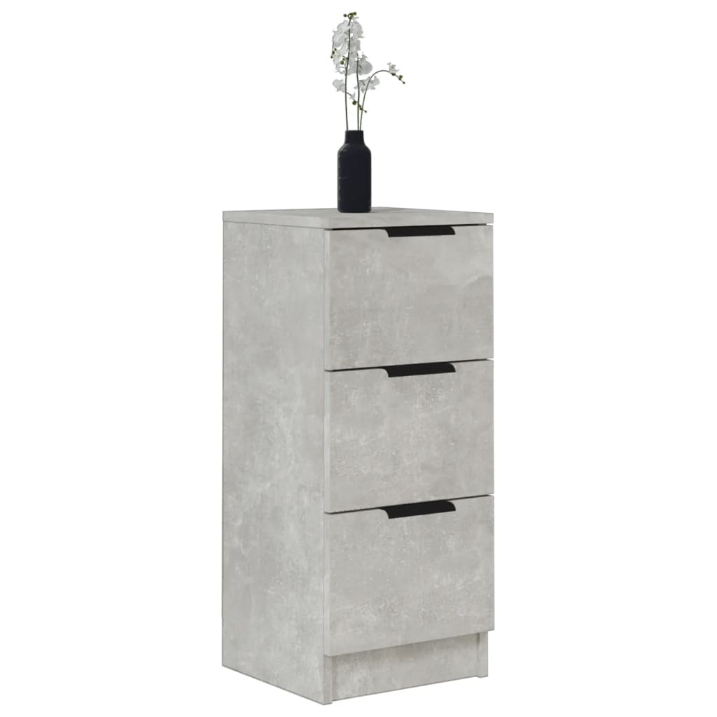 vidaXL Buffet Bas Gris Ciment 30x30x70 cm Bois d'ingénierie