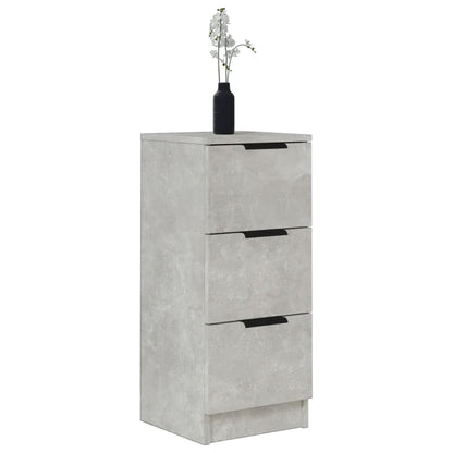 vidaXL Buffet Bas Gris Ciment 30x30x70 cm Bois d'ingénierie