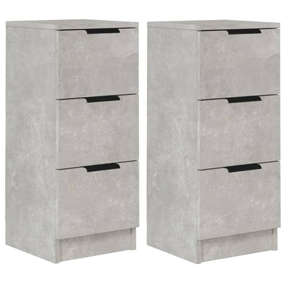 vidaXL Sideboards 2 Stk. Betongrau 30x30x70 cm Holzwerkstoff