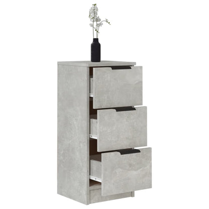 vidaXL Sideboards 2 Stk. Betongrau 30x30x70 cm Holzwerkstoff