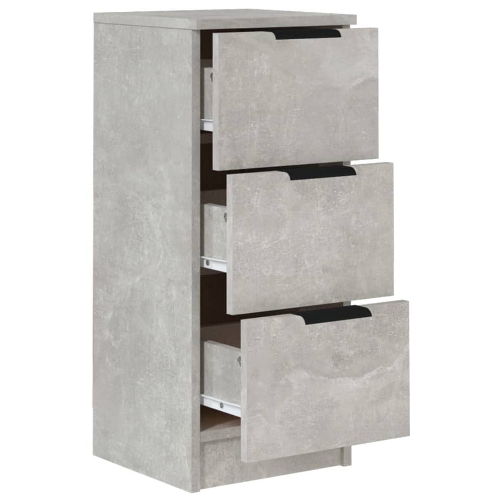 vidaXL Sideboards 2 Stk. Betongrau 30x30x70 cm Holzwerkstoff
