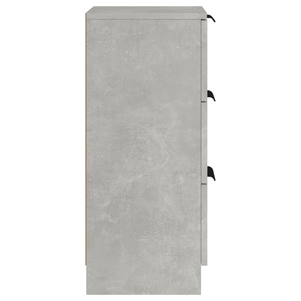 vidaXL Sideboards 2 Stk. Betongrau 30x30x70 cm Holzwerkstoff